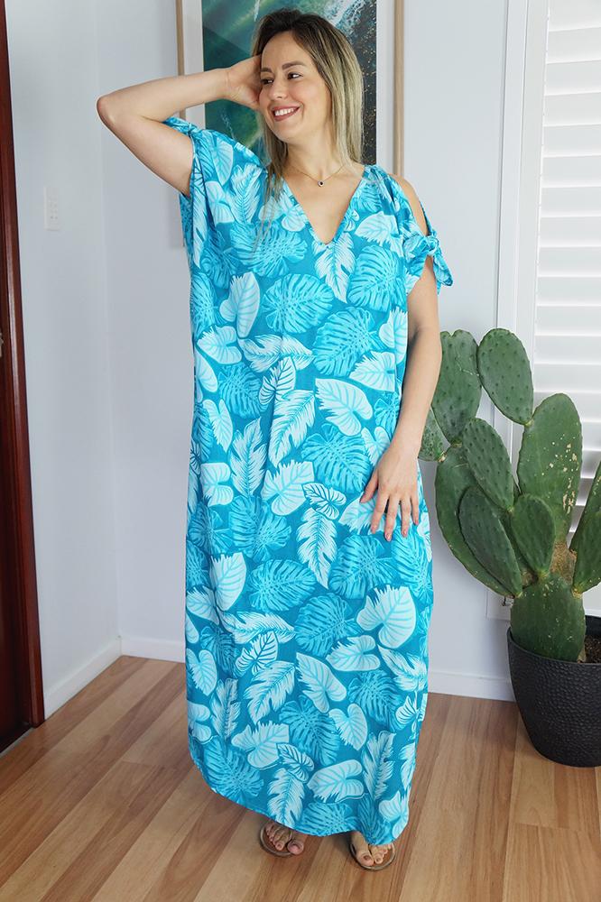 Mykonos Dress _ Leaves