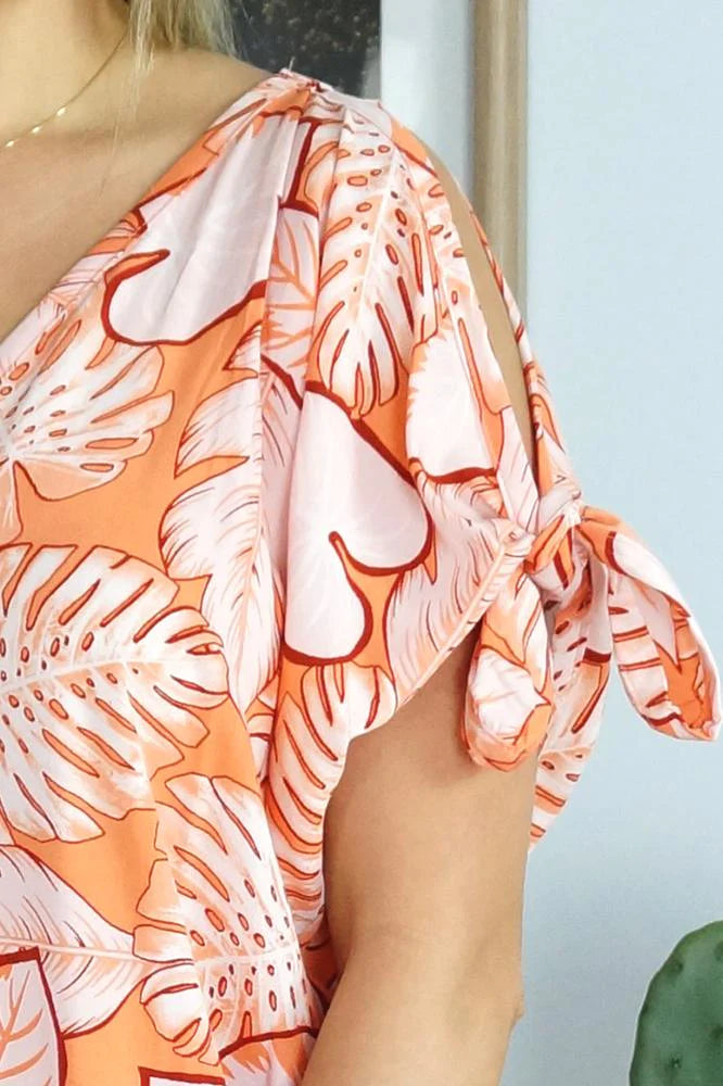 Mykonos Dress _ Leaves